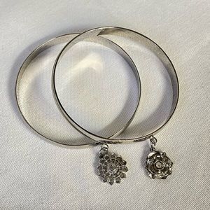 Cute bangle bracelets with dangle charms